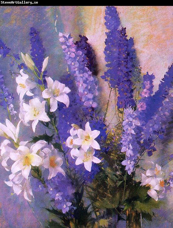 Hills, Laura Coombs Larkspur and Lilies